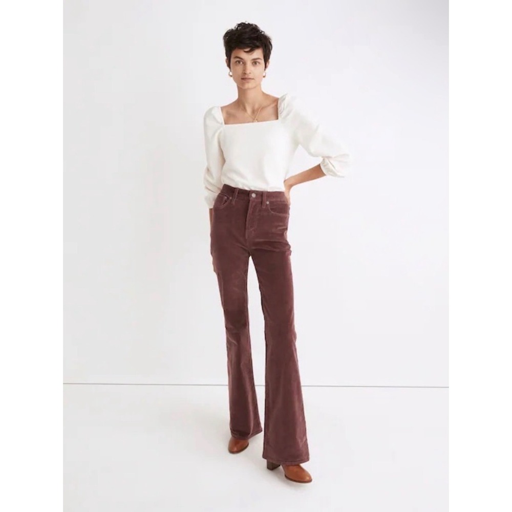 Madewell Perfect Vintage Flare Corduroy Pants Mulberry Size 29